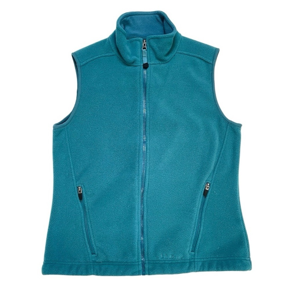 LL Bean fleece zip up vest XS